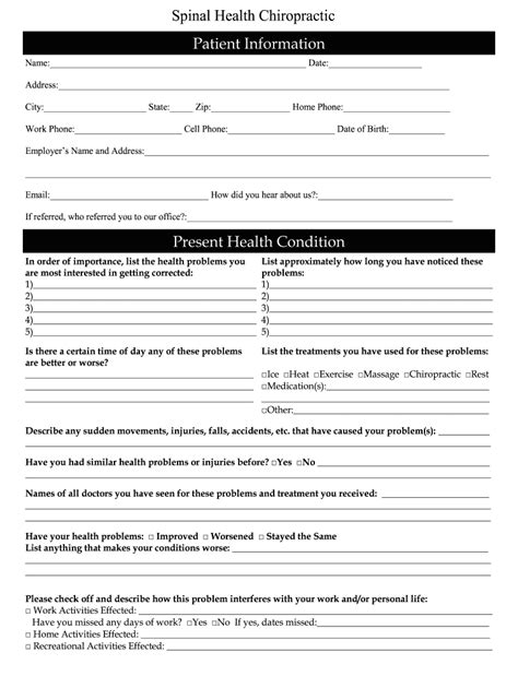 Patient Intake Form Pdf Fill And Sign Printable Template Online Us