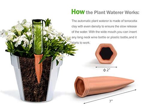 B Sepor Ceramic Plant Waterer Terracotta Self Watering Spikes For