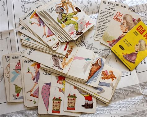 Full Deck Vintage Whitman Old Maid Card Game Etsy