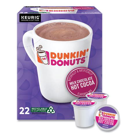 Dunkin Donuts Milk Chocolate Hot Cocoa K Cup Pods 22box Gem State