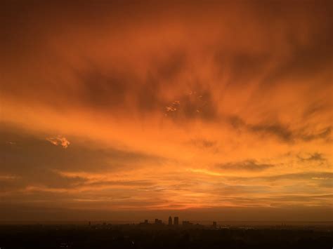 Orange Sky After The Storm Yesterday Rlouisville
