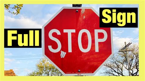 How To Stop At A Full Stop Sign Youtube