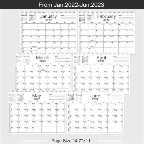 Buy Bhr Wall Calendar Calendar 2022 2023 From Jan 2022 To Jun 2023