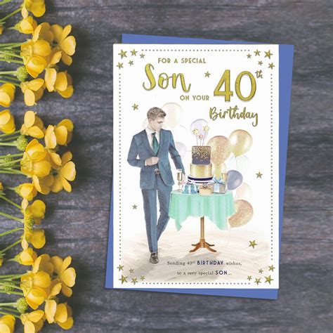 Son On Your 40th Birthday Card