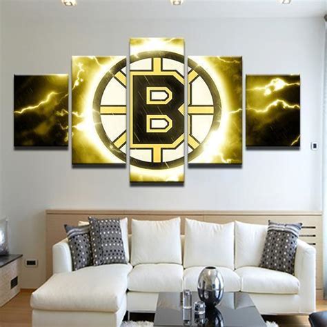 Boston skyline photography from new england and boston based fine art photographer juergen roth showing. Boston Bruins 1 Sport - 5 Panel Canvas Art Wall Decor ...
