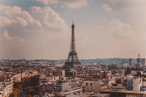 Overlooking The Street And The Eiffel Tower In Paris Stock Image
