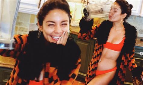 Vanessa Hudgens Dons A Tiny Red Bikini While Guzzling Frozen Margaritas From A Blender