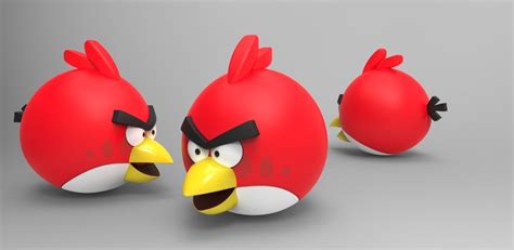 Angry Birds Red Free 3d Model Cgtrader