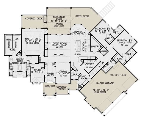 Craftsman Plan 4851 Square Feet 5 Bedrooms 55 Bathrooms 699 00266