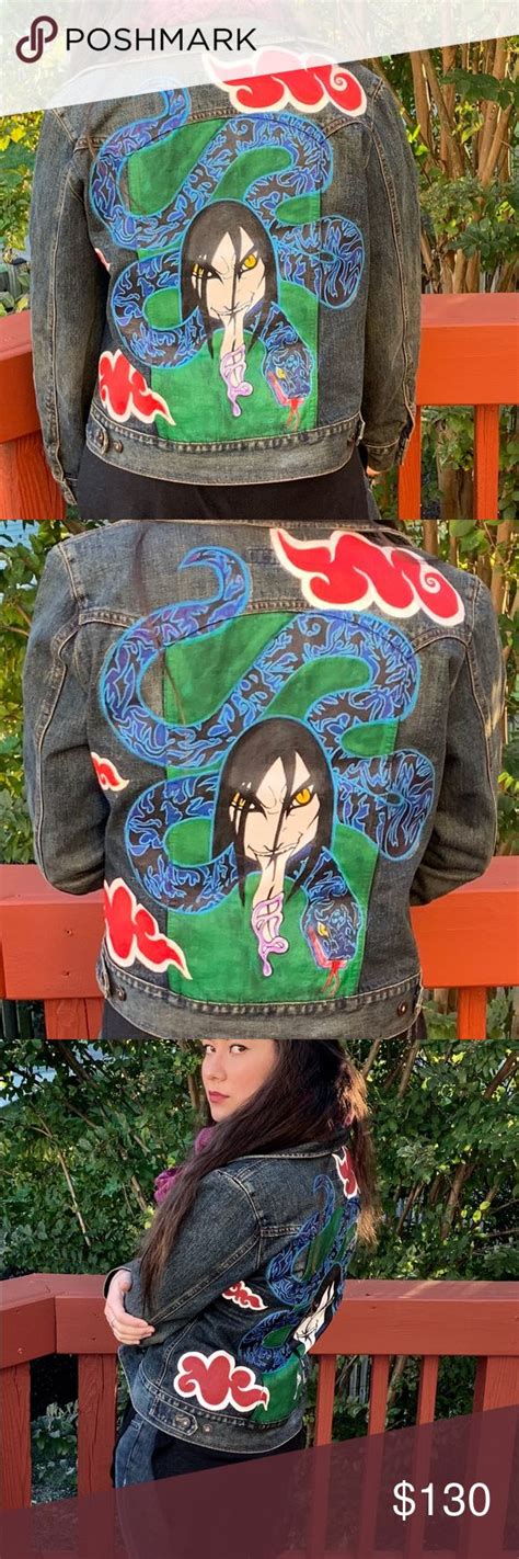 Filling up the back are itachi's birds. Custom Anime Jean Jacket Orochimaru from Naruto | Jean jacket, Jackets, Oversized jacket