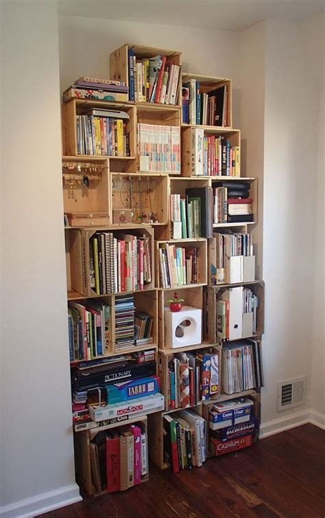 If you are a kind of person who loves to build a furniture for herself and if you love playing with puzzles you will love. DIY Bookshelf from Wooden Wine Crates >> http://blog ...