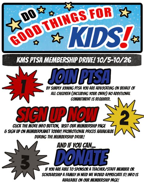 Kellogg Middle School Ptsa Membership Drive Starts Today 105 1023