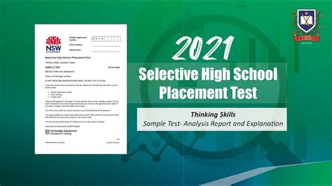 2021 Selective High School Placement Test Thinking Skills Sample Test