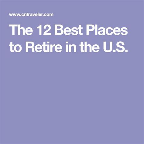 The 10 Best Places To Retire In The Us Best Places To Retire