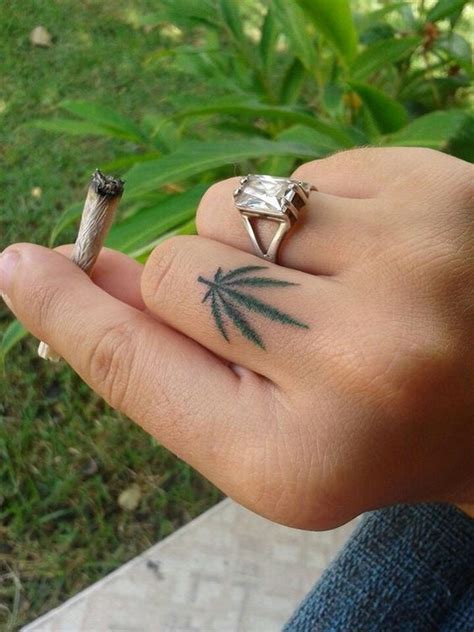 cute weed tattoos for girls