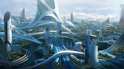 Wallpaper Buildings Sci Fi Futuristic City Digital Art Towers Wallpx