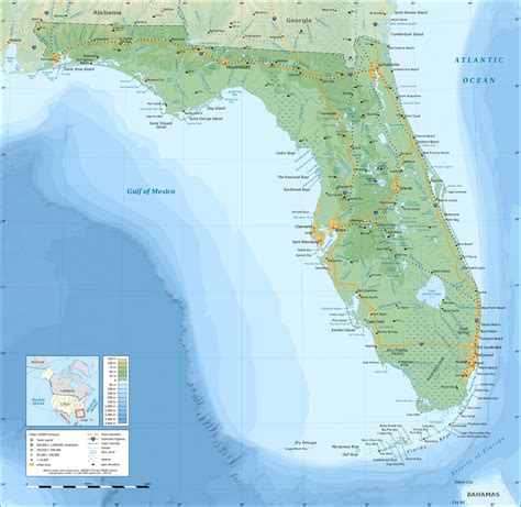 Florida Topographic Map •