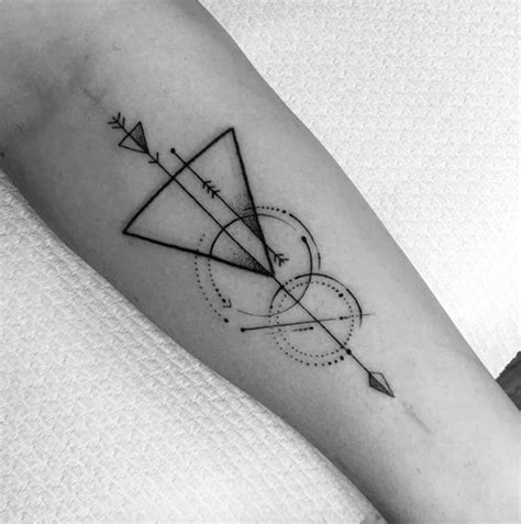 40 Geometric Arrow Tattoo Designs For Men Sharp Geometry