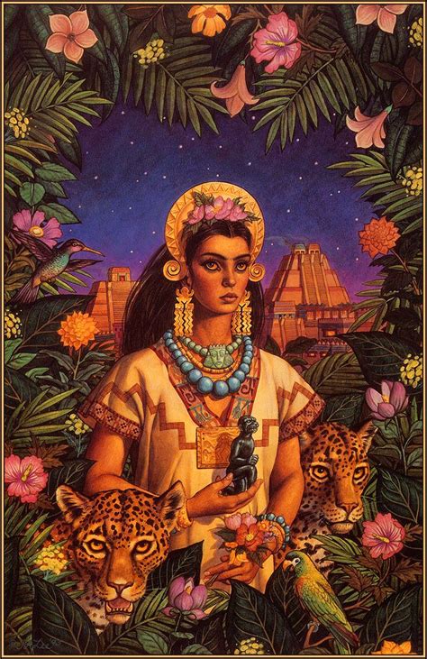 Aztec Princess Art Paintings