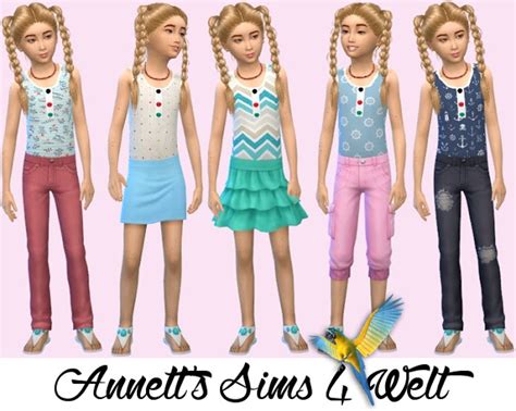 Sims 4 Ccs The Best Accessory Swimsuits For Girls By Annett85