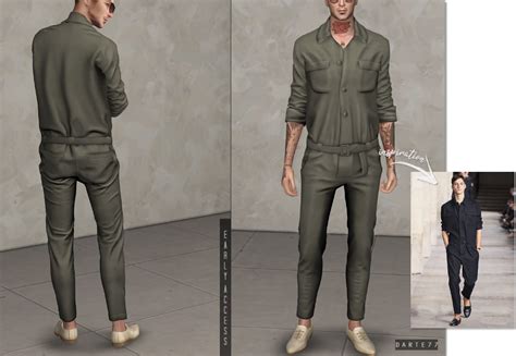 Casual Jumpsuit Darte77 Custom Content For Ts4 Casual Jumpsuit