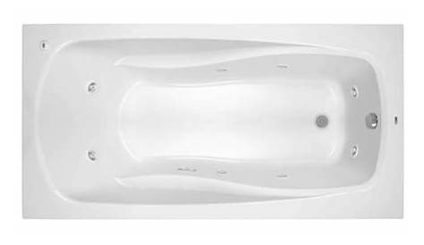 PROFLO PFWPLUSA7236WH White 72" x 36" Whirlpool Bathtub with 8 Hydro