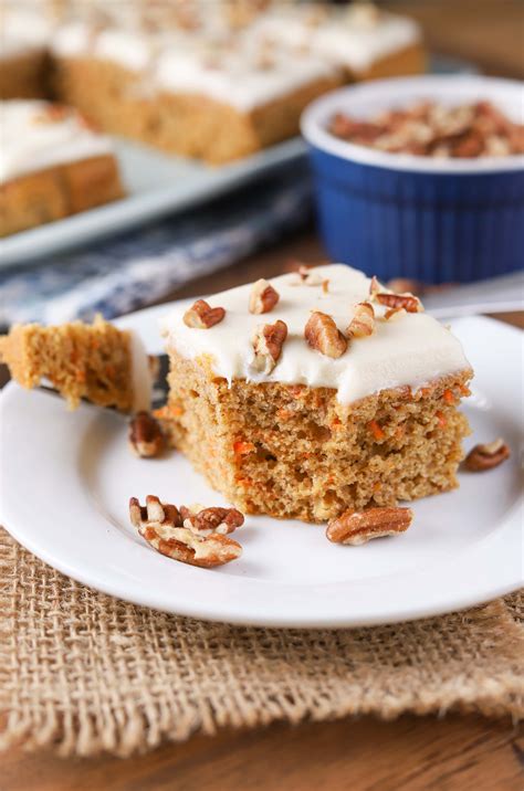The taste of carrots in the roll is not felt, and the taste is tender, refined. Healthier Carrot Snack Cake {Whole Wheat} - A Kitchen ...