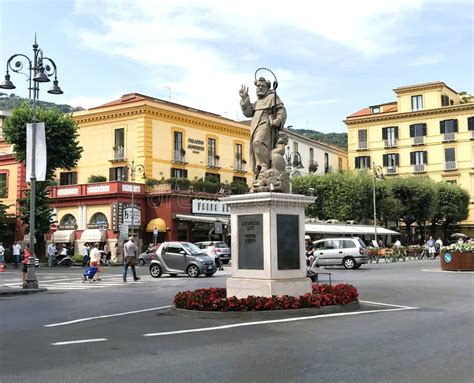 Sorrento Italy 8 8 2019 Main Square Piazza Tasso In The Heart Of