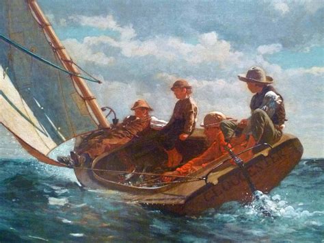 Winslow Homer - Breezing Up (A Fair Wind) | Winslow homer paintings, Winslow homer, Art
