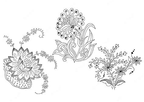 Premium Vector Flower Design Drawing