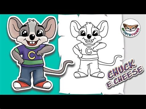 How To Draw Chuck E Cheese Drawing Tutorial YouTube