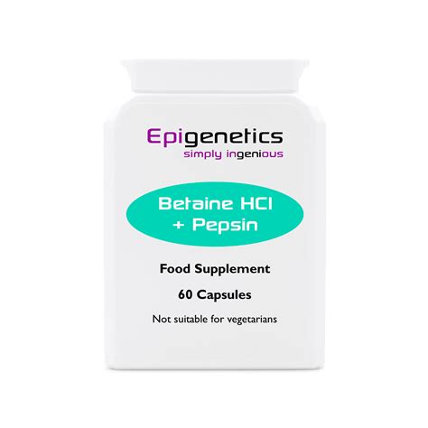 Betaine Hcl Pepsin Pack Of 60 Capsules Epigenetics