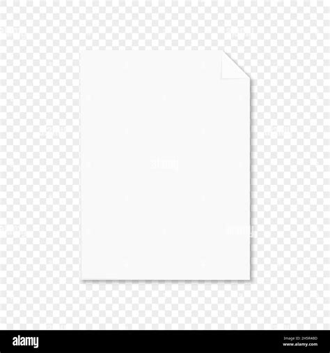 Hoja De Papel En Blanco Con Borde Curvado Imagen Vector De Stock Alamy