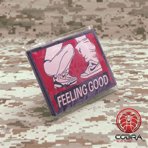 Feeling Good Sexy Funny Geborduurde Militaire Patch Velcro Military