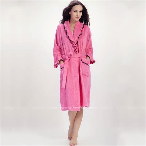 Bathrobe Bamboo Robes Bamboo Fiber Hot Pink Color One Size Eco Friendly Anti Ador Thickness Anti