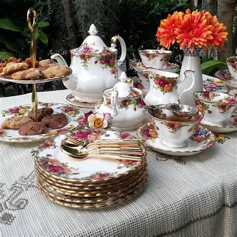 Old Country Roses Tea Party Tea Cups Vintage High Tea Afternoon Tea