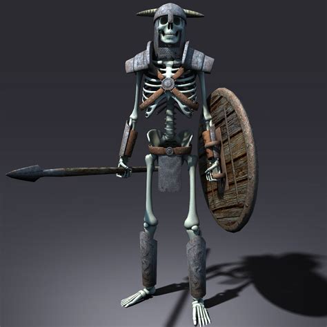 3d Model Fantasy Skeleton Vr Ar Low Poly Rigged Animated Cgtrader