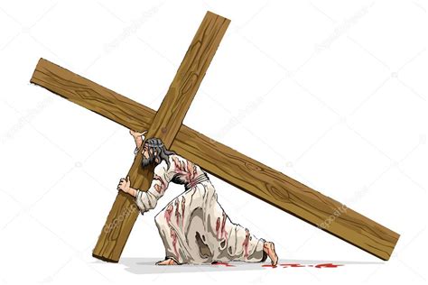 Jesus Carrying Cross Clipart Jesus Carrying Cross Illustrations
