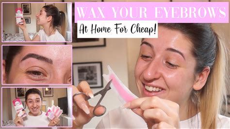 How To Wax Your Eyebrows At Home Veet Facial Wax Strips Holly Griffiths Youtube