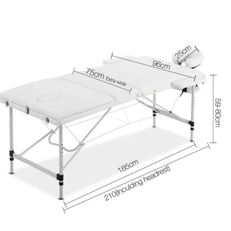 Zenses 3 Fold Portable Aluminium Massage Table White Auz Sales Online