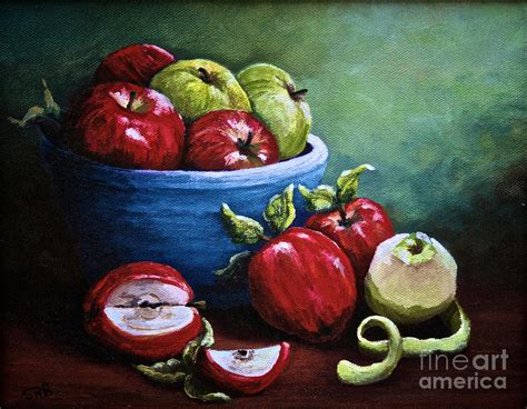 Srb Apple Bowl Painting By Susan Herber Fine Art America