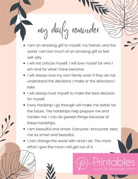 33 powerful positive affirmations for women free printables