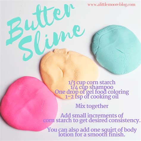 soft and stretchy butter slime recipe a little moore