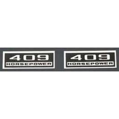 Full Size Chevy Valve Cover Decals 409hp 1962 Classic Chevy