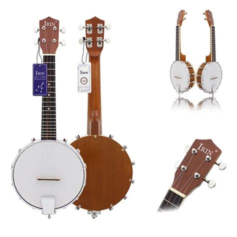 Irin Four Strings Sapelli Banjo Exquisite Professional Four String