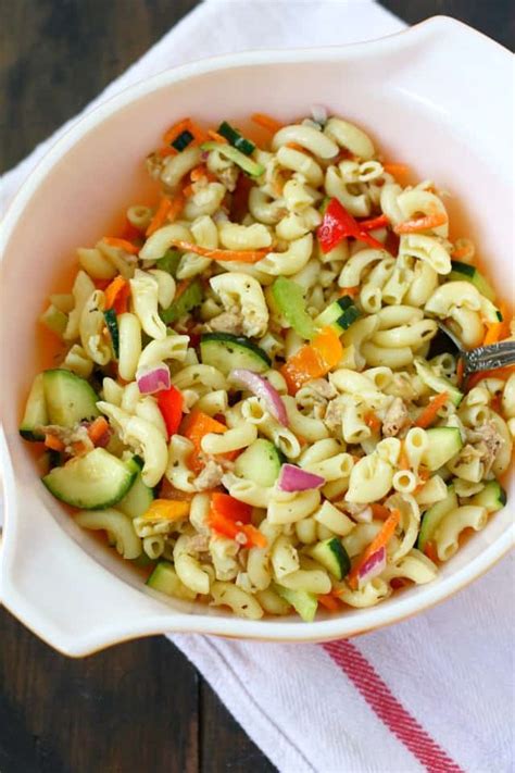 Simple Macaroni Salad Recipe Without Mayo The Pretty Bee