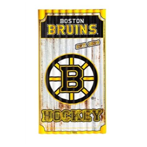 Team Sports America Boston Bruins Nhl Corrugated Metal Indooroutdoor