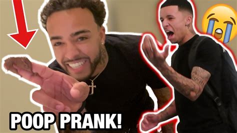 Poop On My Brothers Hand Prank Hilarious Reaction 💩 Youtube