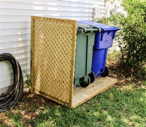 Simple diy way to hide your trash cans