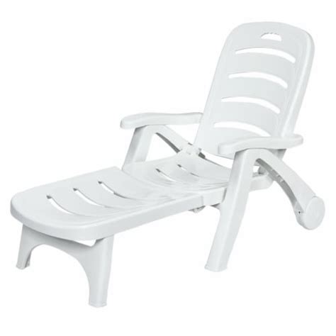 Costway Adjustable Folding Patio Chaise Deck Chair Lounger 5 Position
